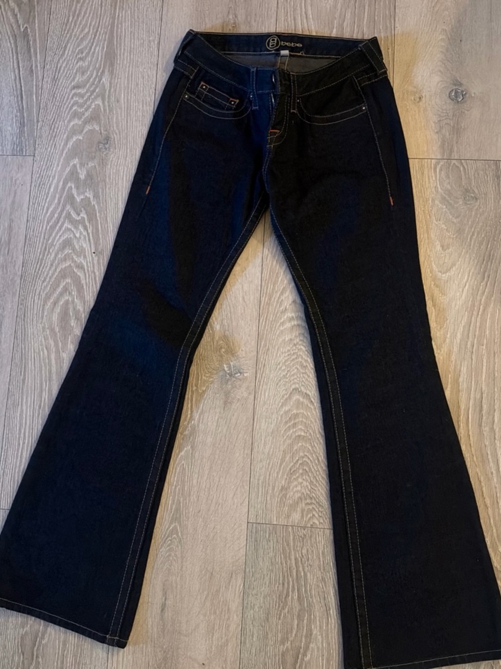 bebe Dark Blue Flare Jeans
